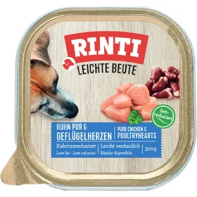 Comparer les prix de RINTI Plaisir léger 9 x 300 g pour chien - poulet, cœurs de volaille