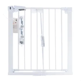 Meilleurs prix pour Barrière blanche TIAKI avec extension 7 cm pour chien - hauteur : 76 cm, largeur : de 75 à 82 cm