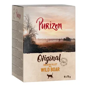 Comparer les prix de Purizon Adult 6 x 70 g pour chat - sans céréales - filet de poulet, sanglier
