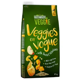 Comparer les prix de Greenwoods Veggie patates (douces), lentilles, pommes, potiron pour chien 12 kg