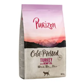Meilleurs prix pour Purizon Coldpressed dinde, huile de chanvre pour chat - 2 x 2,5 kg