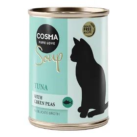 Comparer les prix de Cosma Soup 6 x 100 g pour chat - thon, petits pois