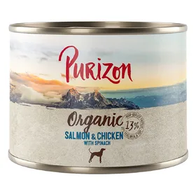 Meilleurs prix pour Purizon Organic Bio 6 x 200 g pour chien - saumon, poulet & épinards