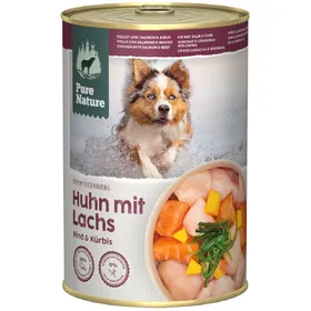 Meilleurs prix pour 400g Pure Nature Adult poulet & saumon nourriture pour chien humide