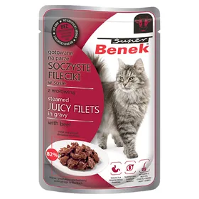Meilleurs prix pour Lot Super Benek Filets en sauce 56 x 85 g pour chat - bœuf