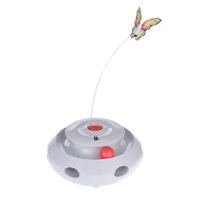 Comparer les prix de Jouet 3 en 1 TIAKI Mariposa pour chat – 1 jouet