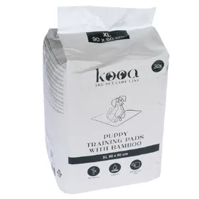 Comparer les prix de Alèses de propreté kooa avec du bambou pour chiot - taille XL : L 90 x l 60 cm, 30 alèses