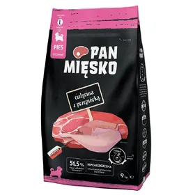 Comparer les prix de Pan Mięsko Large Puppy veau, caille pour chien  - 2 x 9 kg