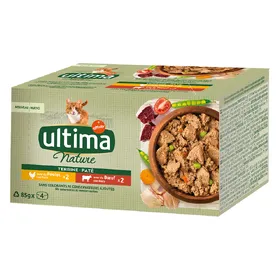 Meilleurs prix pour 85&nbsp;g pâtée pour chats Ultima Nature au poulet et au bœuf, nourriture humide pour chats
