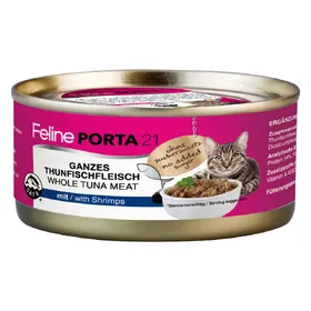 Comparer les prix de Feline Porta 21 12 x 156 g - thon, crevettes