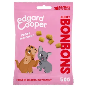 Comparer les prix de Friandises Edgard & Cooper Bonbons Petits morceaux pour chien - Puppy canard, poulet (50 g)