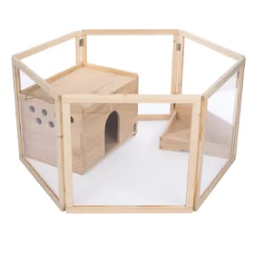 Meilleurs prix pour Enclos en bois TIAKI pour petits animaux 123 x 106,5 x 60 cm lapin