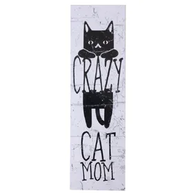 Comparer les prix de TIAKI Panneau décoratif "Crazy Cat Mom" à suspendre