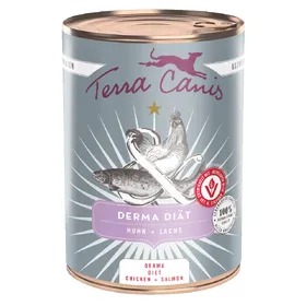 Meilleurs prix pour 6x400g poulet et saumon Terra Canis Derma nourriture pour chien humide