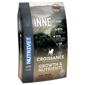 Comparer les prix de Nutrivet Inne Dog Growth - Croquettes sans céréales pour chiot