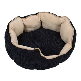 Comparer les prix de Panier Grand Chat Rebort haut Lavable 30°C L80xl60xH25 cm Noir/Beige Panier Cozy Kingdom