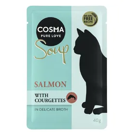 Meilleurs prix pour Cosma Soup saumon, courgette - Pâtée pour chat