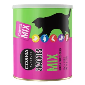 Meilleurs prix pour Maxi tube Cosma Snackies 3 x assortiment 5 saveurs - Friandises lyophilisées pour chat