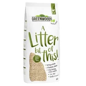 Comparer les prix de Litière agglomérante Greenwoods en fibres végétales pour chat