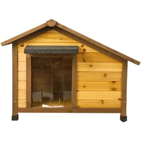 Comparer les prix de Niche chien en bois avec porte en plastique Zolia Honolulu - 3 tailles