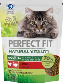 Meilleurs prix pour PERFECT FIT NATURAL VITALITY au bœuf et au poulet pour chat