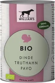 Comparer les prix de WILLIAM'S Pâtée pour chien BIO &amp; sans céréales à la dinde