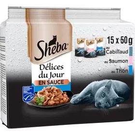 Meilleurs prix pour SHEBA Délices du Jour Pâtée pour chat au Poisson - 3 variétés