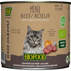 Comparer les prix de BF PETFOOD - BIOFOOD Menu BIO pâtée au bœuf pour chat