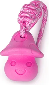Meilleurs prix pour Jouet chien TPR + corde rose 28cm