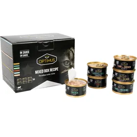 Meilleurs prix pour OPTIMUS Multipack Mix de 6 recettes - Pâtées en sauce 100% Naturelles pour chat &amp; chaton
