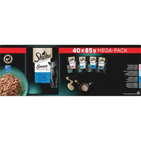 Comparer les prix de Sheba Delicatesses Sélection au Poisson en sauce pour chat sachets (40 x 85 gr) 1 paquet