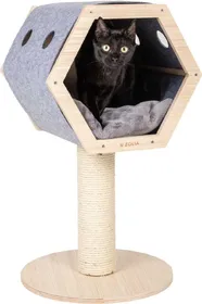Meilleurs prix pour Niche perchée avec griffoir pour chat Zolia CosyHut