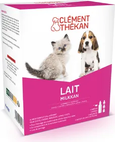 Meilleurs prix pour Clement Thekan Lait En Poudre Chiot Chaton + Biberon Et Tétines 400g