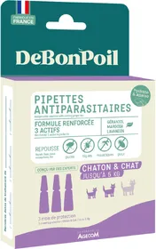 Meilleurs prix pour DeBonPoil pipettes antiparasitaires pour chaton et chat - Lot de 2x Chat et chaton