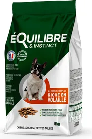 Comparer les prix de Equilibre et Instinct - Croquettes petit chien adulte volaille fraiche