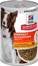 Meilleurs prix pour Hill's Adult Perfect Digestion au poulet pâtée pour chien 363g boîte 2 lots (24 x 363 g)