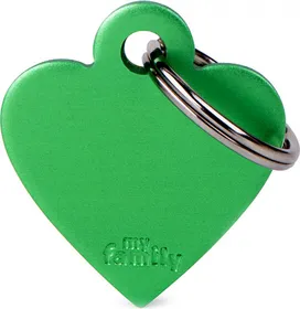 Comparer les prix de Médaille à graver Basic petit cœur alu Vert 