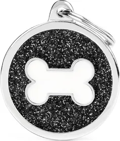 Comparer les prix de Médaille à graver Shine grand cercle noir os blanc 