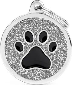 Meilleurs prix pour Médaille à graver Shine Cercle argent Patte noire