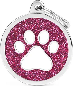 Comparer les prix de Médaille à graver Shine cercle rose Patte blanche