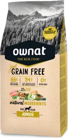 Comparer les prix de OWNAT Just Grain Free pour chien junior au poulet