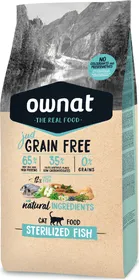 Comparer les prix de OWNAT Just Grain Free Sterilized pour chat stérilisé au poisson