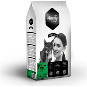 Comparer les prix de AMITY Premium Poulet &amp; Riz pour Chat adulte