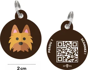 Comparer les prix de SPOORS Médaille digitalisée pour chien avec QR code - York