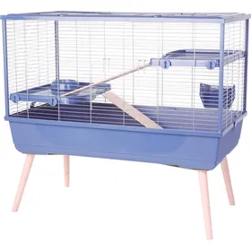 Meilleurs prix pour Cage pour lapin et grand rongeur - H92 cm à H114 cm - Zolux NEOLIFE bleue