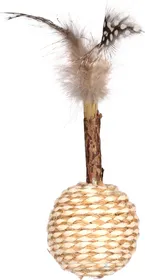 Meilleurs prix pour Balle sisal avec matatabi et plume pour chat Flamingo