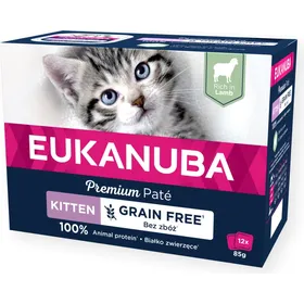 Meilleurs prix pour Eukanuba pâtée sans céréales riche en agneau pour chaton