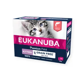 Comparer les prix de Eukanuba pâtée sans céréales riche en saumon pour chaton