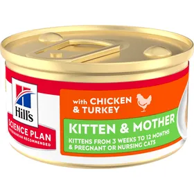 Comparer les prix de Hill's Science Plan Kitten & Mother - Mousse Fondante au Poulet et à la Dinde - 12x85g