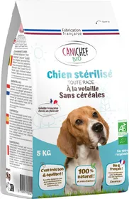 Meilleurs prix pour CANICHEF BIO Croquettes sans céréales pour chien stérilisé toutes races